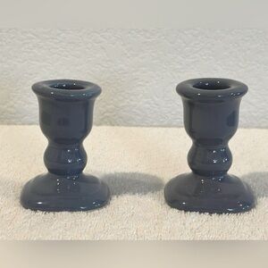 Candle-Lite Wedgwood Elegant Blue Ceramic Candle Holders